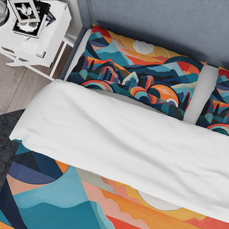 Ensemble de housse de couette en microfibre / polyester Mid Century Perspectives I Bedding