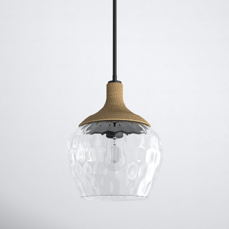 1 - Light Single Pendant, Clear