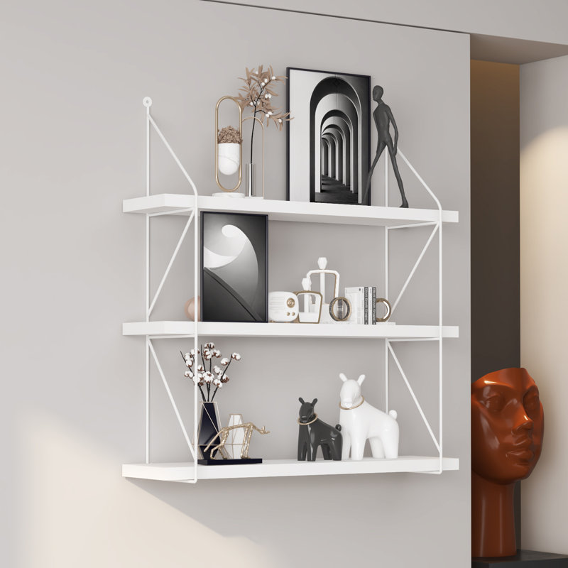 Lakshmi 3 Piece Tiered Shelf, White