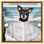 «Bath and Laundry Occupied Bathroom Chihuahua», reproduction d'art moderne sur toile pour salle de bain