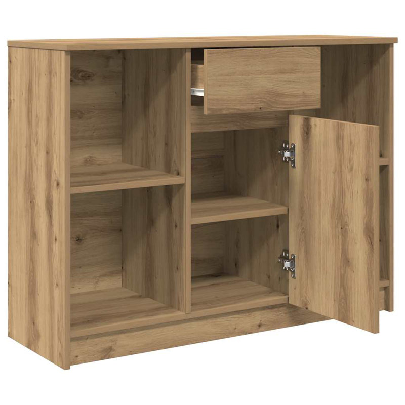 Sideboard With Drawer 101X35x76 Cm Engineered Wood, Artisan Oak