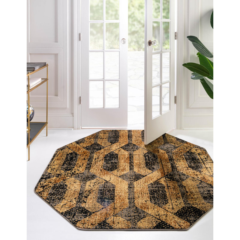 Geometric Indoor Rug, Octagon 8' x 8'