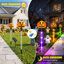 Guirlande lumineuse solaire citrouille pour Halloween, décorations de jardin DEL multicolores avec 8 modes d'éclairage, lampes solaires à piquer pour allée, pelouse, jardin et terrasse.