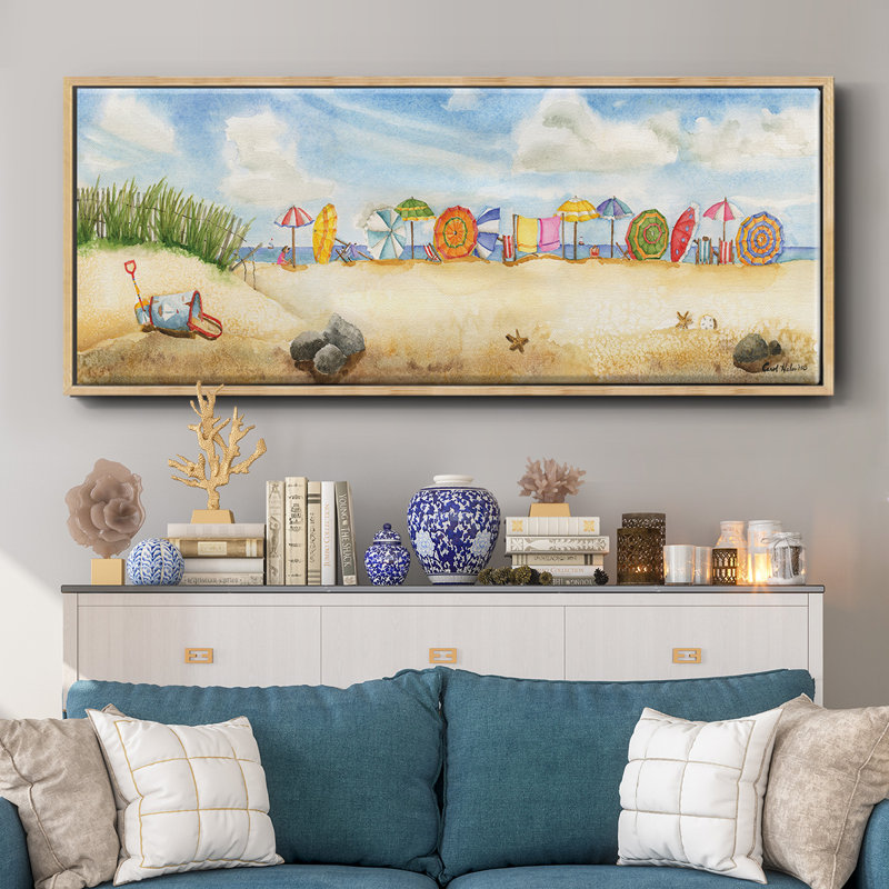 Building Sand Castles- Framed Canvas
