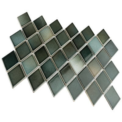 Hudson Kite Stormy Night 10-1/8" x 11-3/4" Porcelain Mosaic Tile