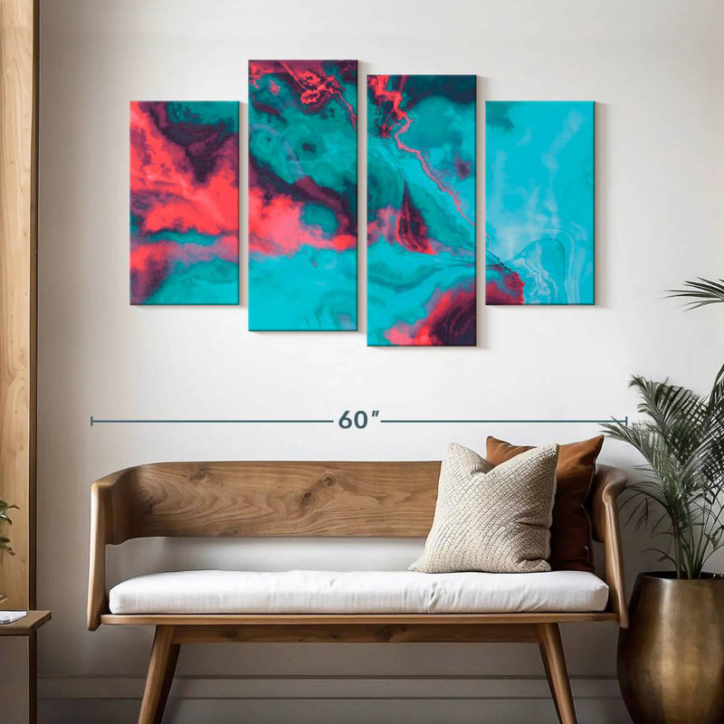 Avery Abstract Red And Blue Ripple