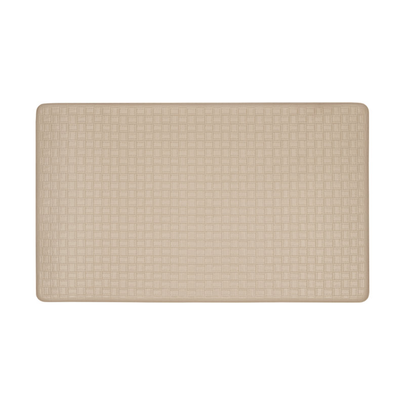 Tapis tissé gaufré anti-fatigue, Brun clair, Rectangle 1 pi 6 po x 2 pi 6 po