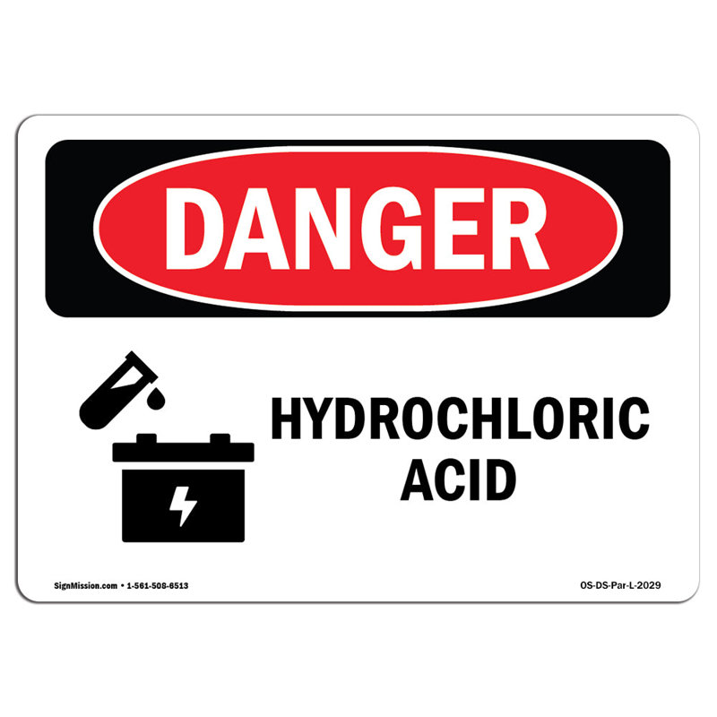 OSHA, danger, signe, 12" H x 18" W x 0.1" D