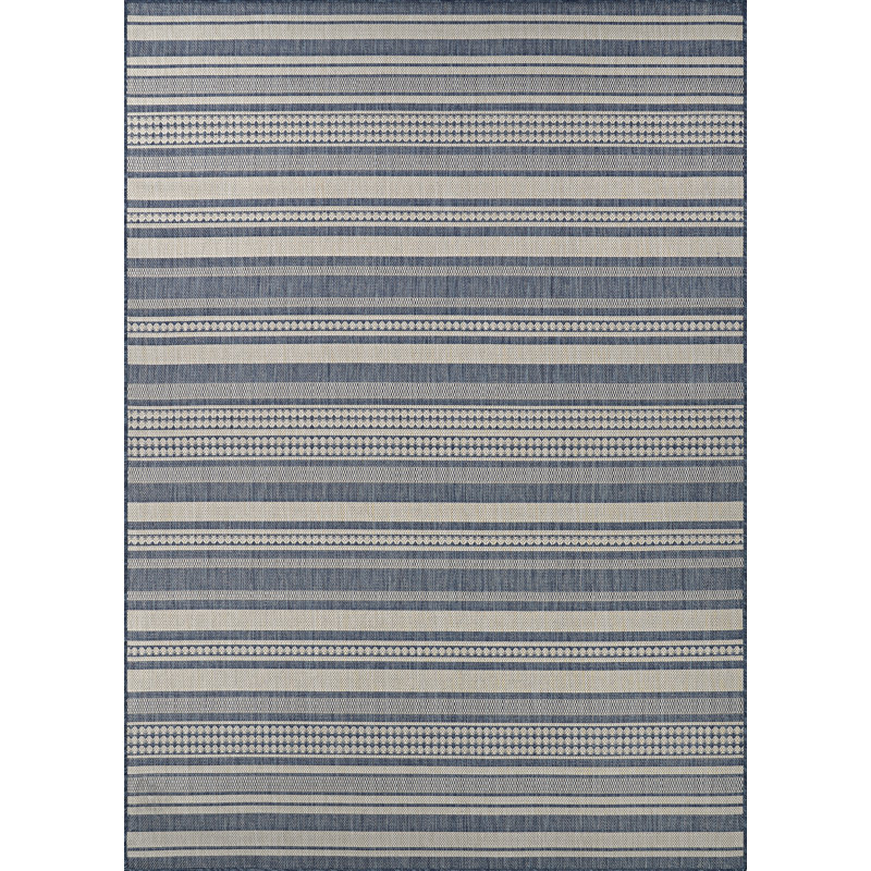 Palo Santo Bacalar Pool Blue Indoor Outdoor Area Rug, Rectangle 5'3" x 7'6"