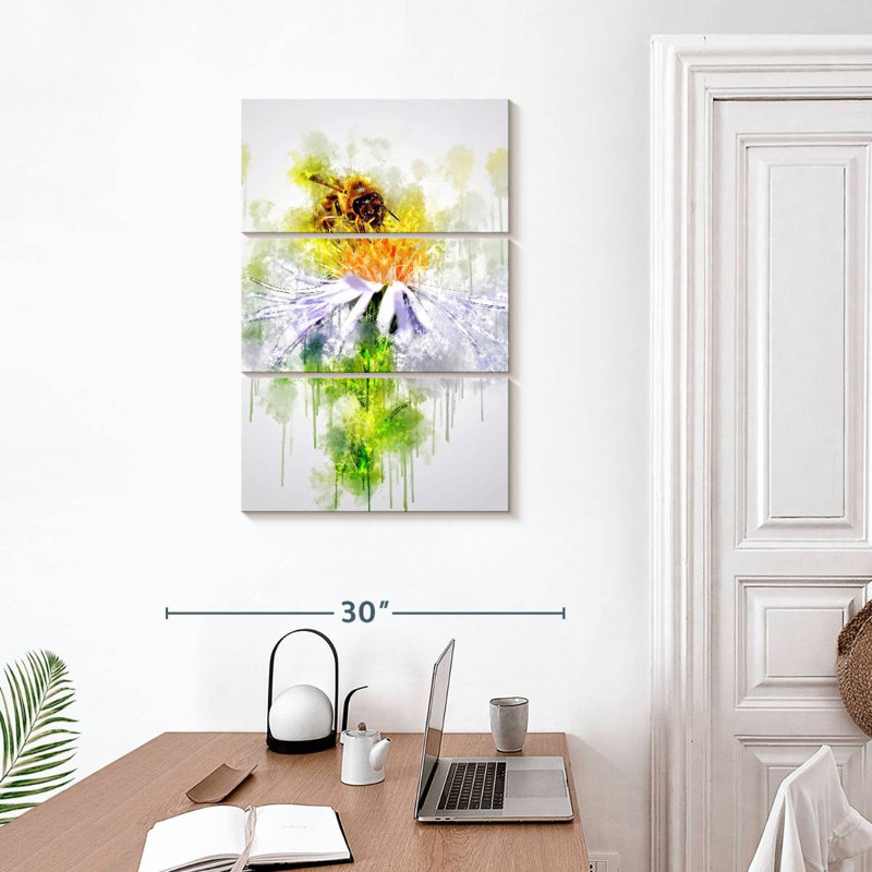 Brampt Honeybee On Flower, 32" H x 20" W