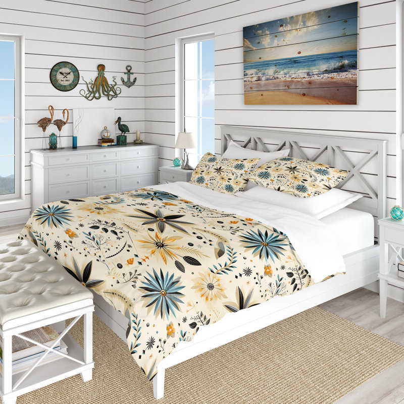 Nomadic Serenity Boho Pattern III - Ensemble de housse de couette botanique