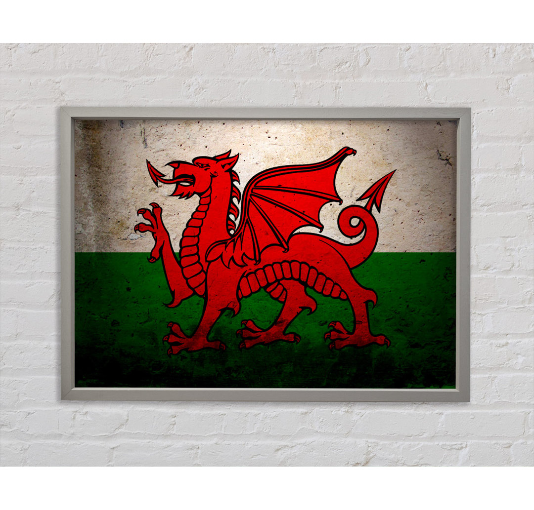 Dragon Of Wales - Einzelner Bilderrahmen Kunstdrucke auf Leinwand