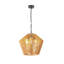 Luminaire suspendu en corde de chanvre de 17 po - Conçu pour îlot de cuisine, salle à manger, finition naturelle de chambre à coucher, fer à repasser réglable et tissé à la main, combiné