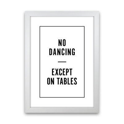 No Dancing Minimal - Print