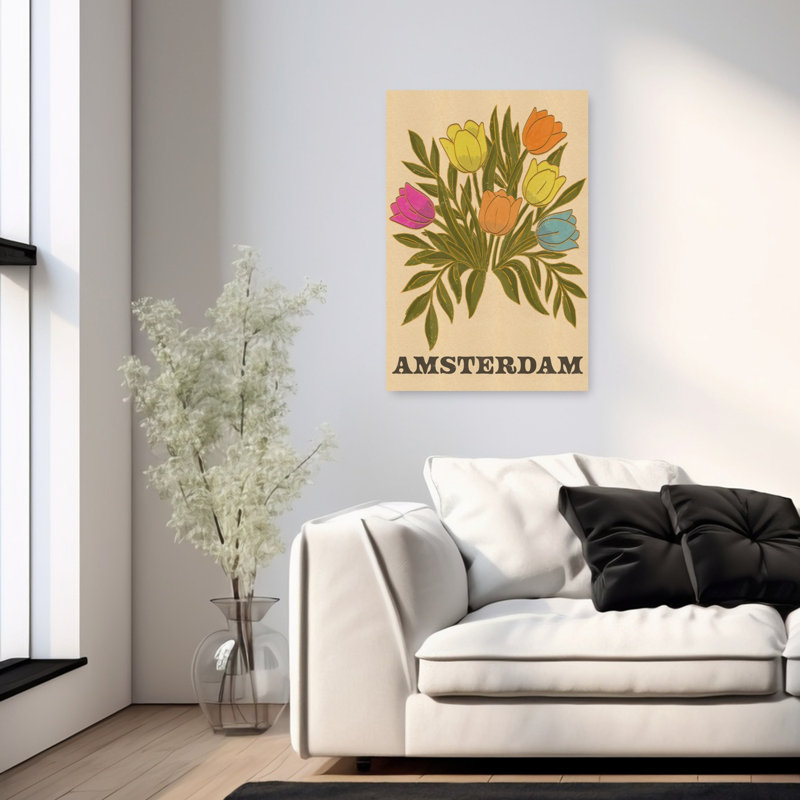 Impression sur toile Amsterdam, H 36 po x l 24 po
