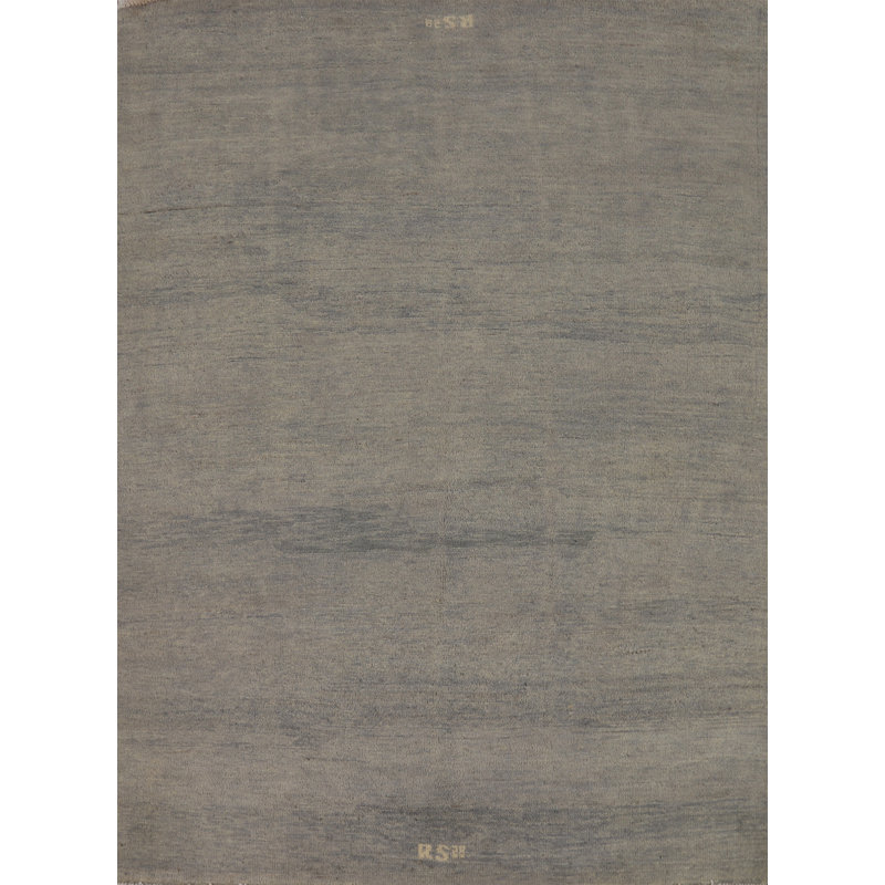 Handmade Grey Wool Modern Gabbeh Oriental Rug 5x7