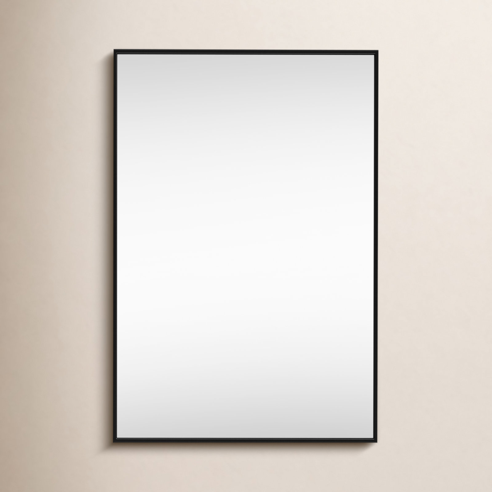 Sabine Metal Rectangle Wall Mirror, 40" x 24", Black