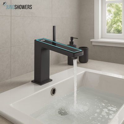 Robinet de lavabo de salle de bain à un trou avec corps cylindrique et finition chromée