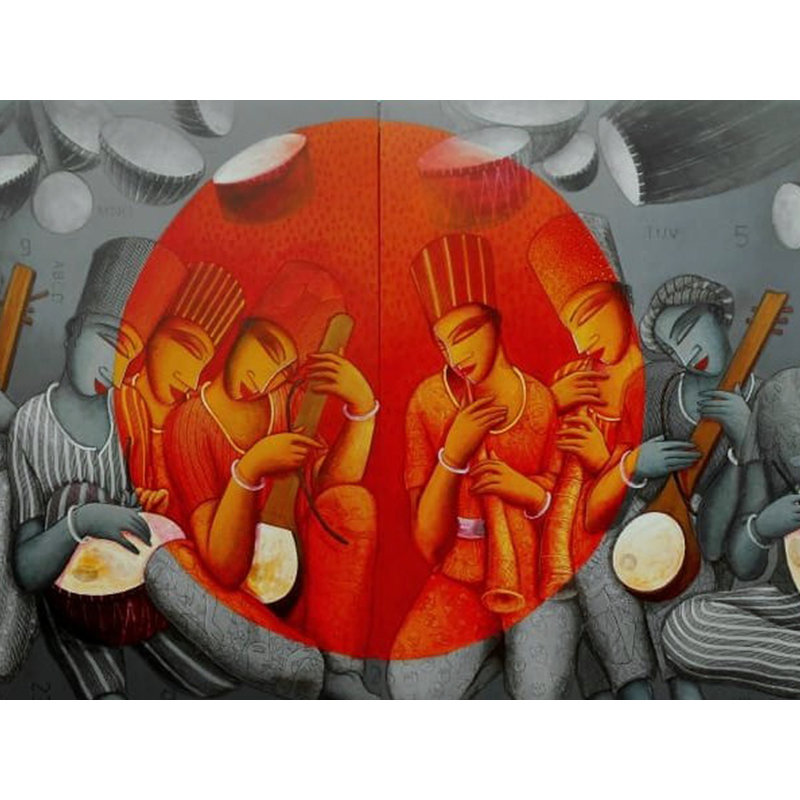 Rythme du son | Acrylique sur toile | Par Samir Sarkar