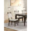 Ensemble de chaises de salle à manger 100% polyester rembourrées noyer foncé