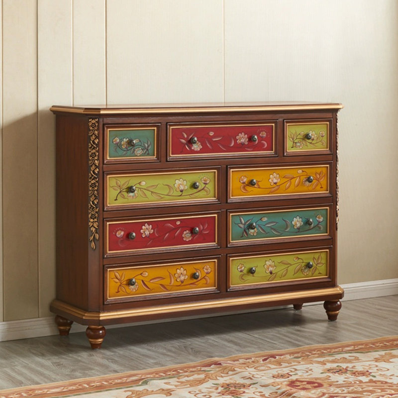 Buffet décoratif en bois massif