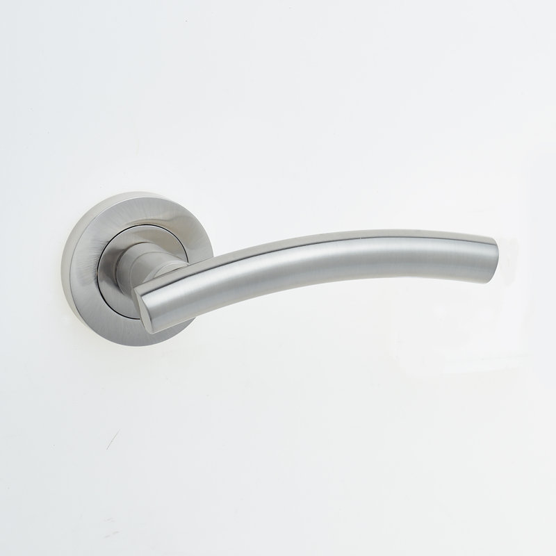 Curve Passage Door Handle, Satin Nickel