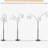 Arc-shaped floor lamp with drum lampshade