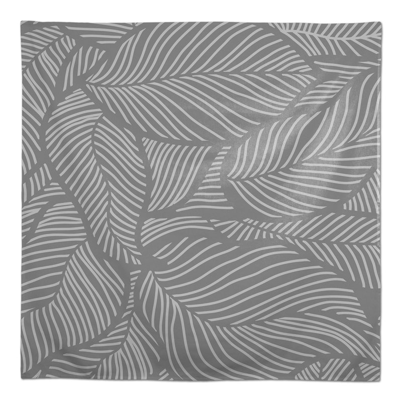 Square Polyester Tablecloth, Gray