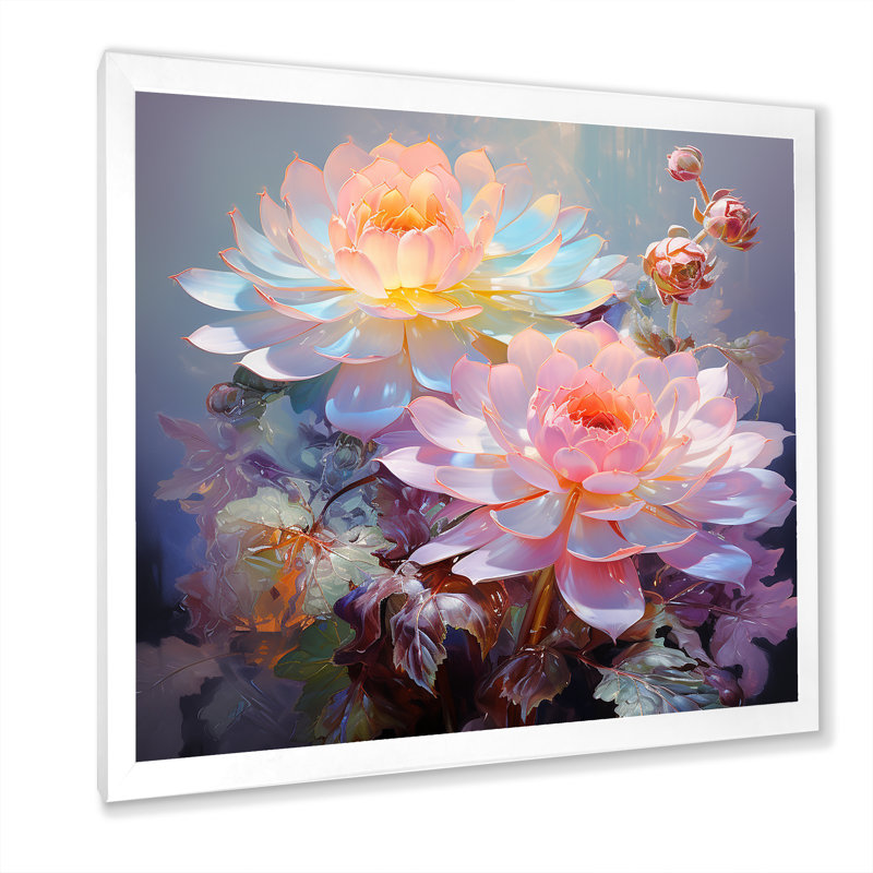 Délicats et succulents pastels tendres - Impression, Cadre simple blanc, H 30 po x l 30 po x P 1 po