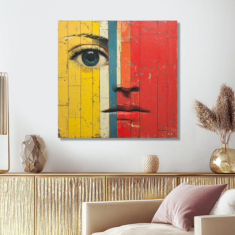 Pop Art, oeil de l'amour, cœur I - impression murale Pop Art, H 16 po x l 16 po