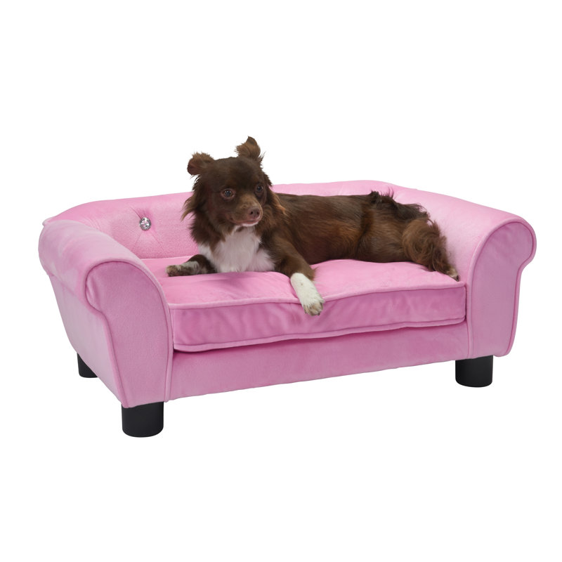 Orthopedic Polyester Pet Bed, Light Pink