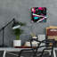  «Neon Night Gear» par Rich Monet, art mural en verre acrylique-1894762110