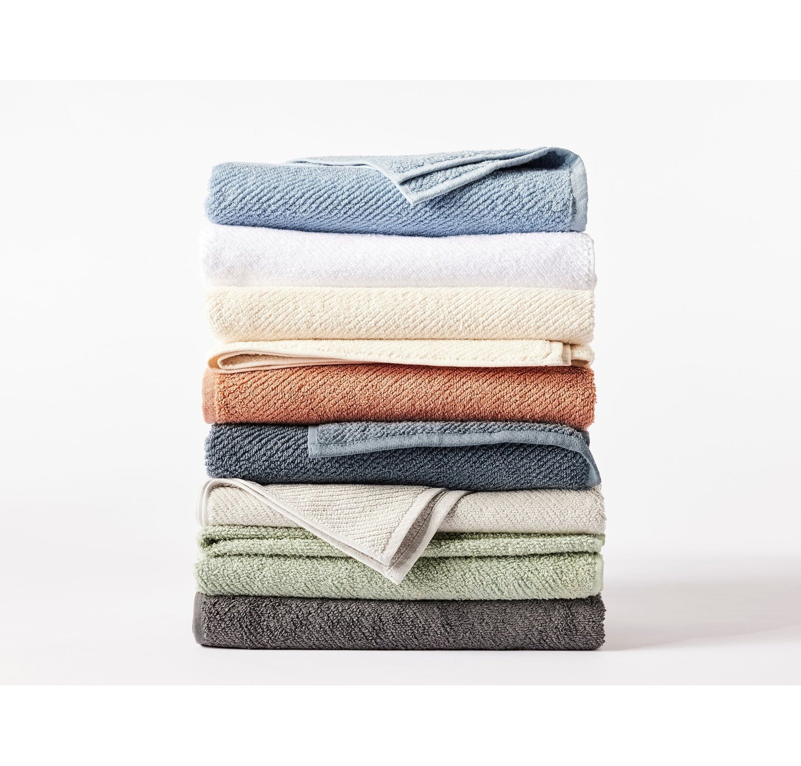 Air Weight Organic Cotton Washcloth, Fog