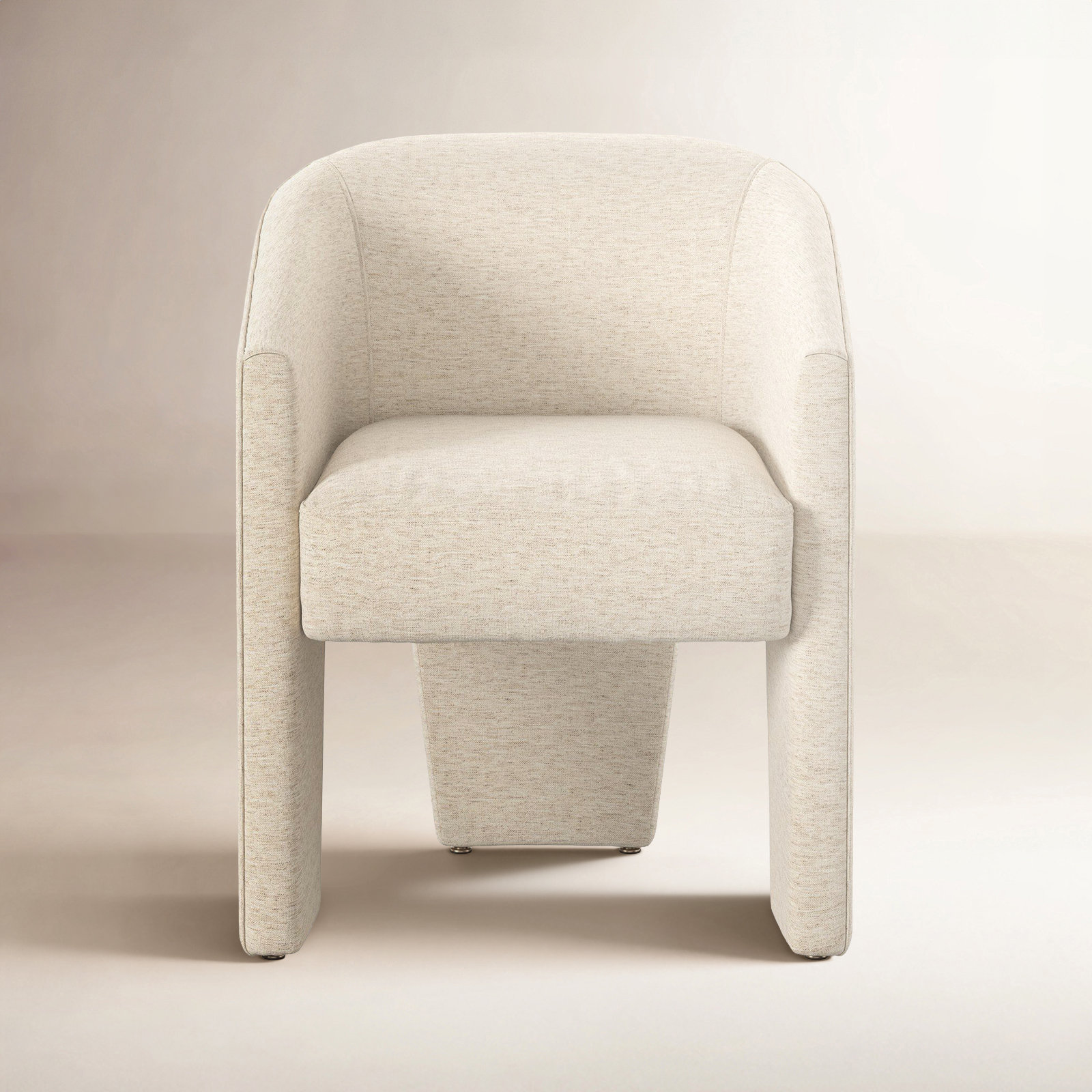 Tillison Genuine Leather Dining Armchair, Crypton Nomad Snow