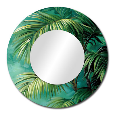 Palmiers tropicaux au Mexique - miroir mural palmiers et palmiers - imprimé sur métal