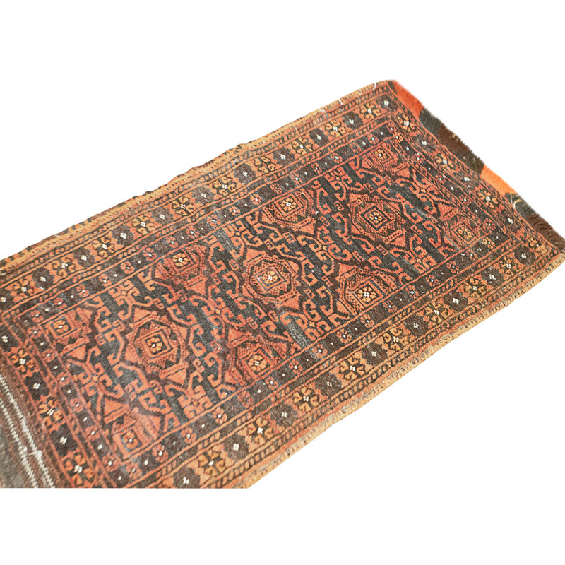 Hand Knotted Wool Area Rug in Red