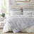 Modern 3 Piece King Bedding Sets, Cotton Muslin Quilt with Embroidered Tacking