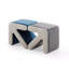Tabouret rembourré en velours moderne pour enfants-1670060642