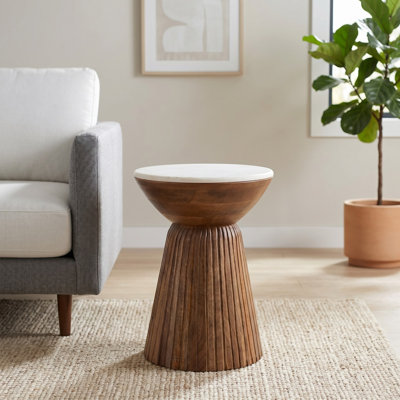 Cheridwen Marble Top End Table