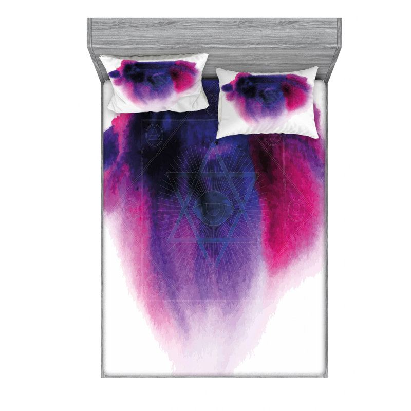 Ensemble de draps oculaire astrologie alchemy, Ensemble de drap pour grand lit avec drap-housse