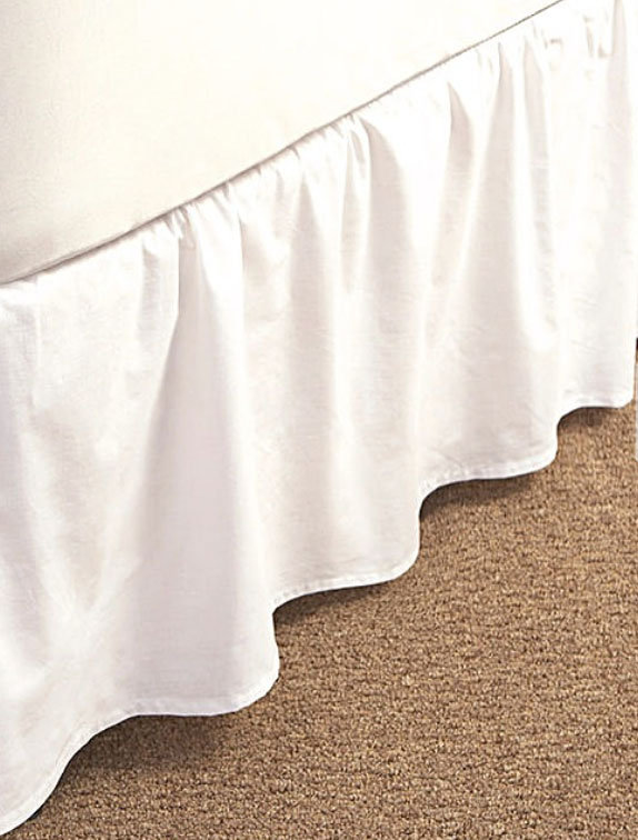 Amaron Pleated Wrap Around Bed Skirt, White