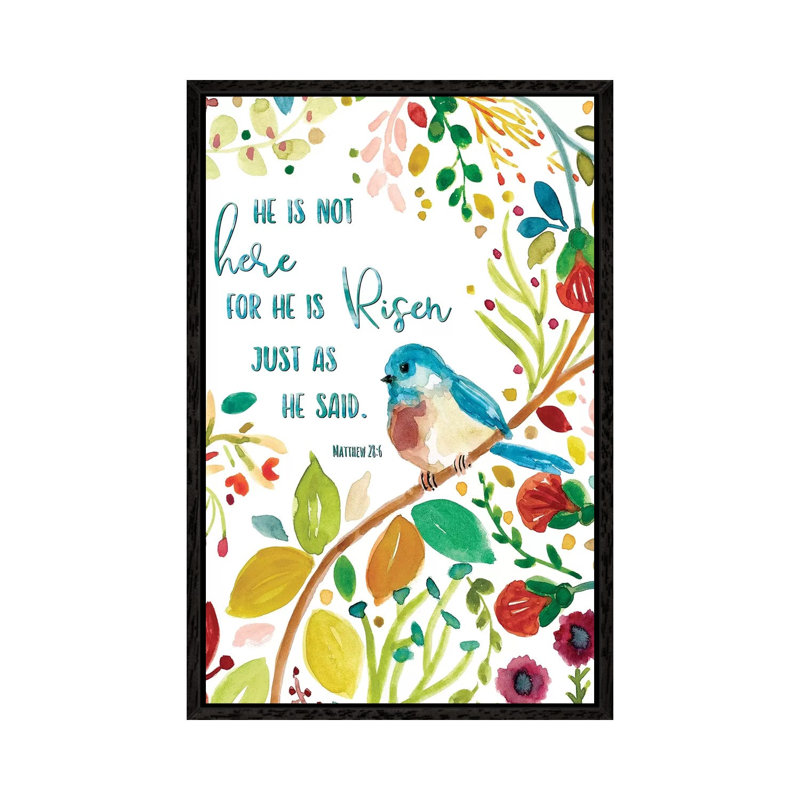 He Is Risen by Carol Robinson - Print on Canvas, 66.04 cm H x 45.72 cm W, Black Framed