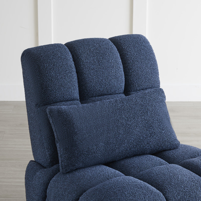 Fauteuil inclinable électrique pivotant de 34,3 po, Polyester marine