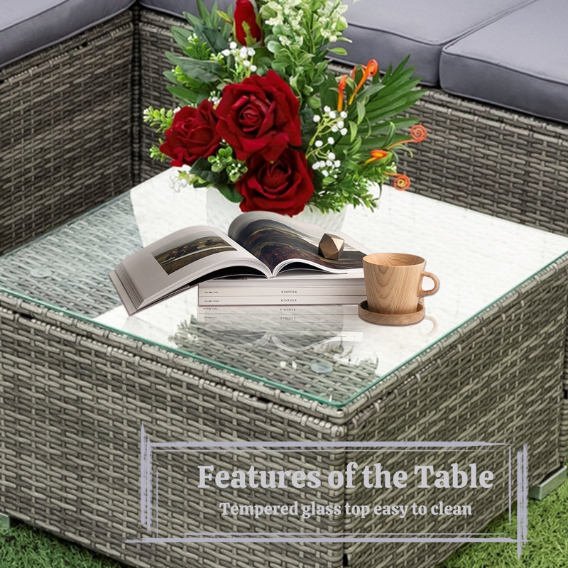 4 Piece Sofa Set With Storage Box Grey
