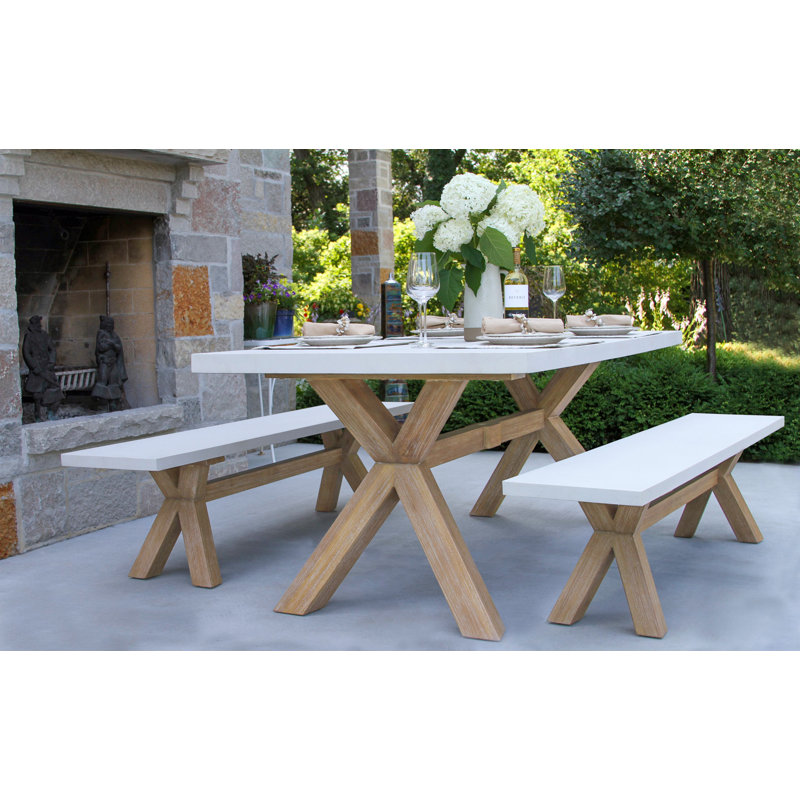 Ensemble de salle à manger rectangulaire pour 6 personnes 74 po Fleur