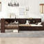 Lit plateforme en L simple avec lit gigogne et lit gigogne en bois massif avec tiroirs et tablettes de rangement-937267686