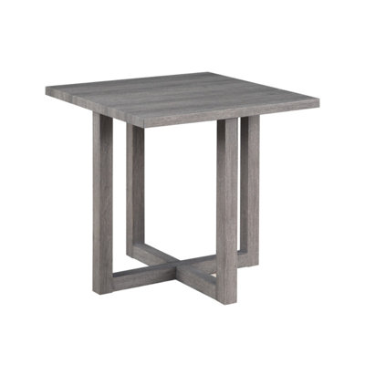 Moseberg 24"W Distressed Gray End Table