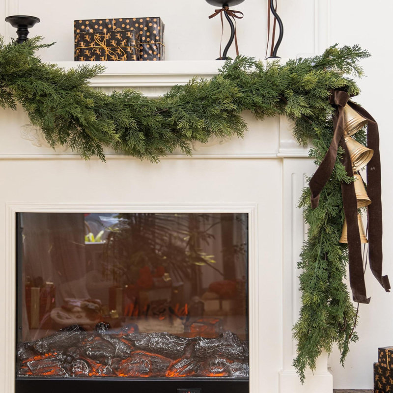 6FT Dark Green Artificial Pine Garland for Indoor and Outdoor Christmas Decor