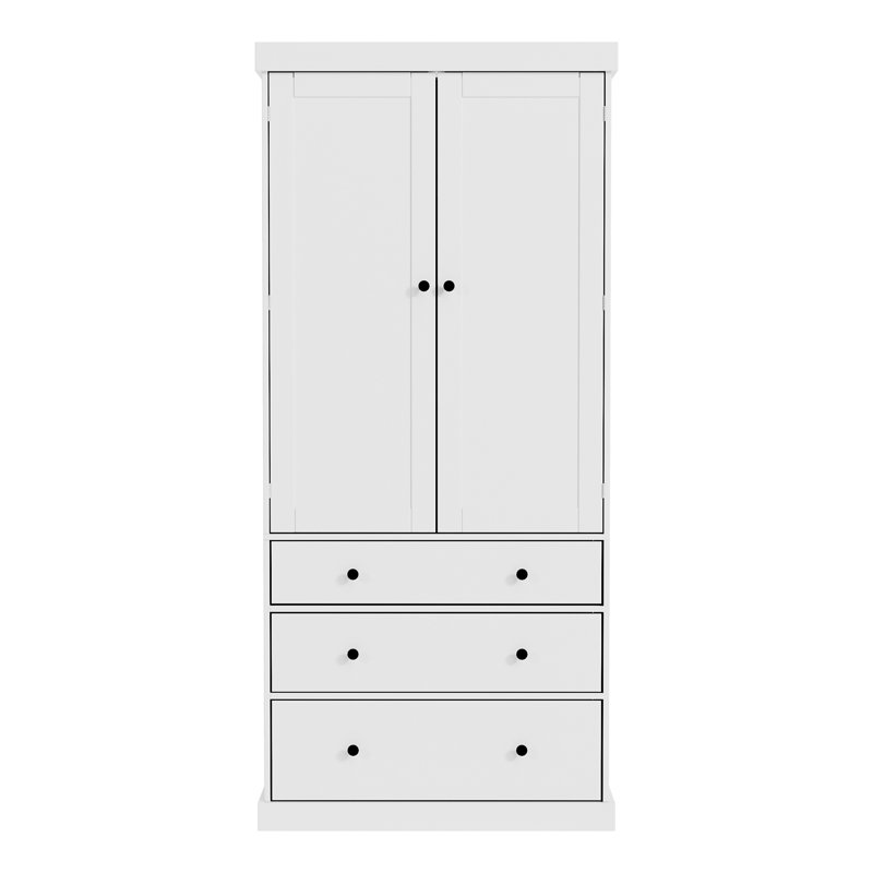 Buffet décoratif, garde-manger de style campagnard, grande armoire de rangement autoportante avec 3 tablettes réglables