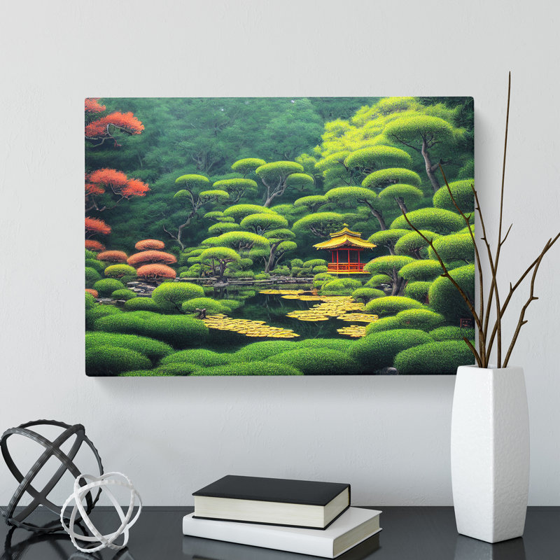 Japanese Garden Vol.3 - Wrapped Canvas, 40cm H x 60cm W x 3cm D